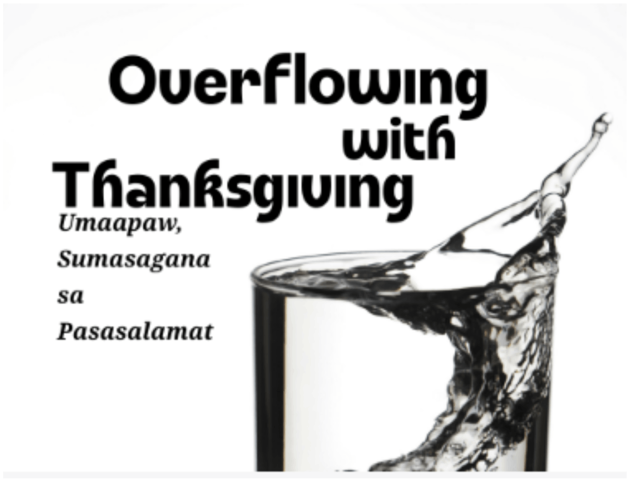 Overflowing with Thanksgiving