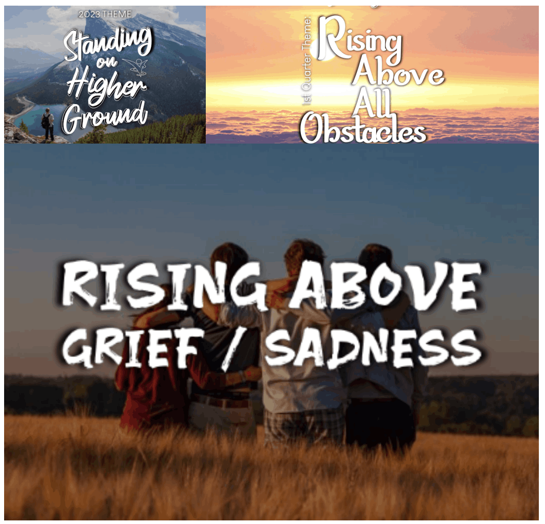 Rising Above Grief. / Sadness