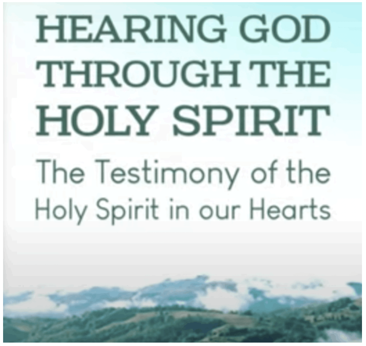 Hearing God through the Holy Spirit